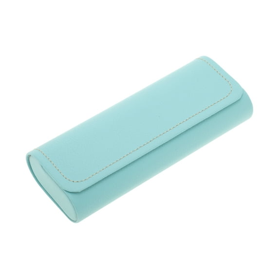 Unique Bargains 1 Pc Solid EyeGlasses Case Portable Eyeglasses Storage Blue