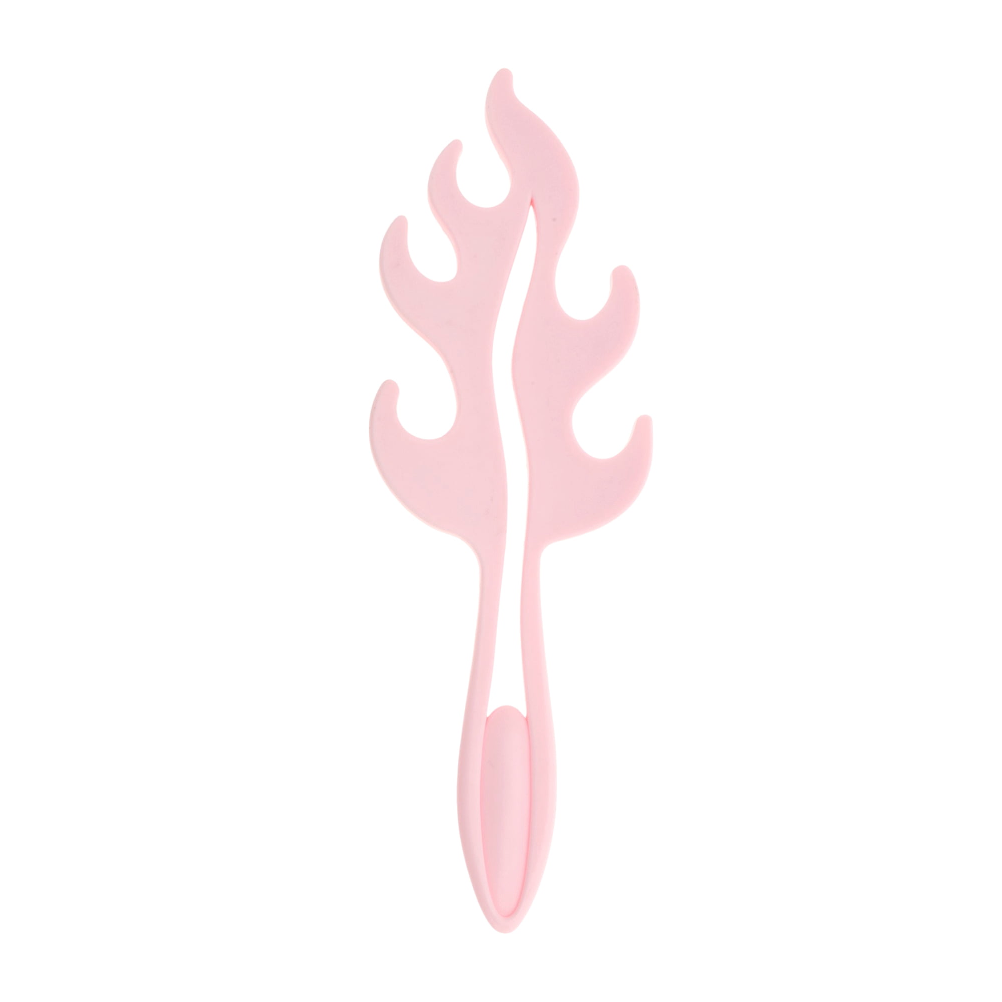 Unique Bargains 1 Pc Solid Flame Hollow Comb Hair Brush for All Hair Types Pink