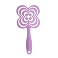 thumbnail image 1 of Unique Bargains 1 Pc Solid Four-leaf Clovers Hollow Comb Hair Brush Purple ABS, 1 of 6