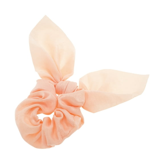 Unique Bargains 1 Pc Solid Rabbit Ears Scrunchies Apricot Pink