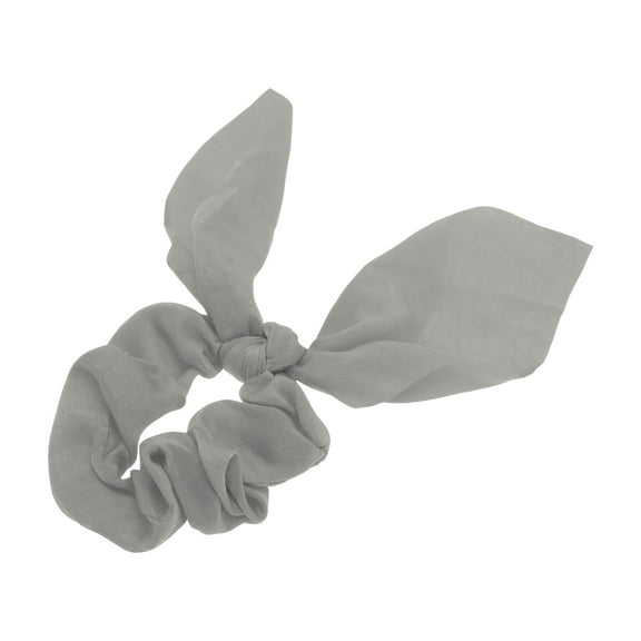 Unique Bargains 1 Pc Solid Rabbit Ears Scrunchies Gray