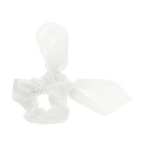 Unique Bargains 1 Pc Solid Rabbit Ears Scrunchies White
