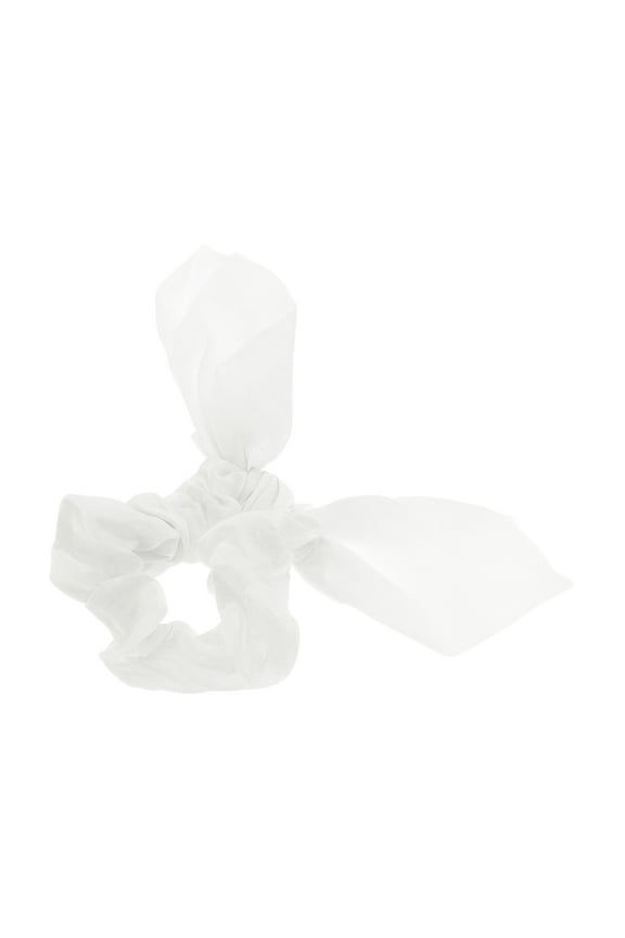 1 Pc Solid Rabbit Ears Scrunchies White