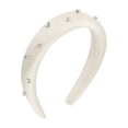 thumbnail image 1 of Unique Bargains 1 Pc Solid Rhinestone Headbands for Women Beige, 1 of 6