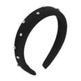 thumbnail image 1 of Unique Bargains 1 Pc Solid Rhinestone Headbands for Women Black, 1 of 6