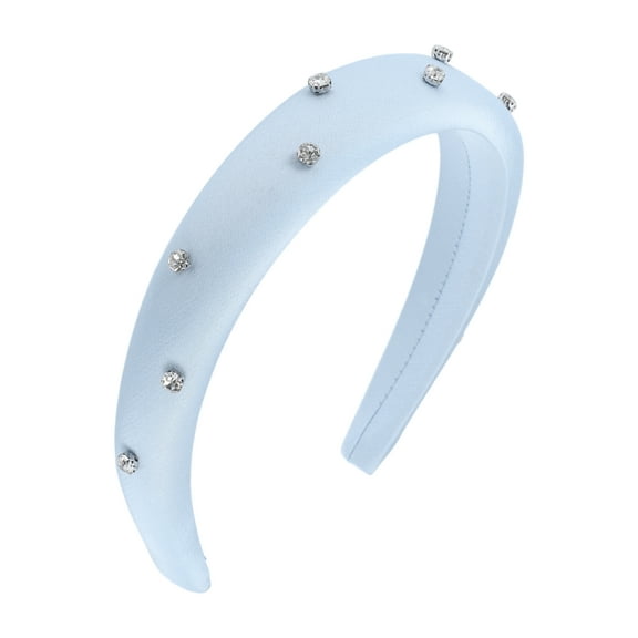 Unique Bargains 1 Pc Solid Rhinestone Headbands for Women Blue
