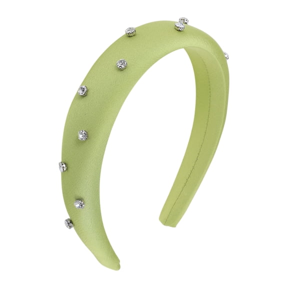 Unique Bargains 1 Pc Solid Rhinestone Headbands for Women Green