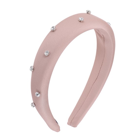 Unique Bargains 1 Pc Solid Rhinestone Headbands for Women Pink