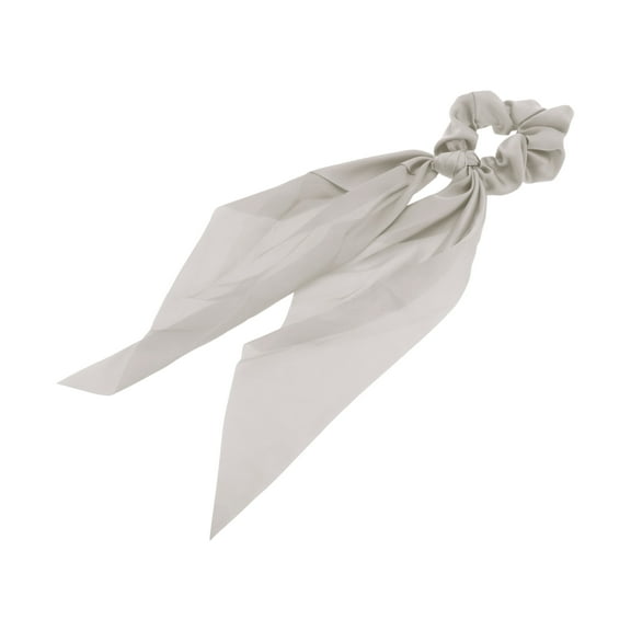 Unique Bargains 1 Pc Solid Tie Triangle Ribbon Scrunchies Gray