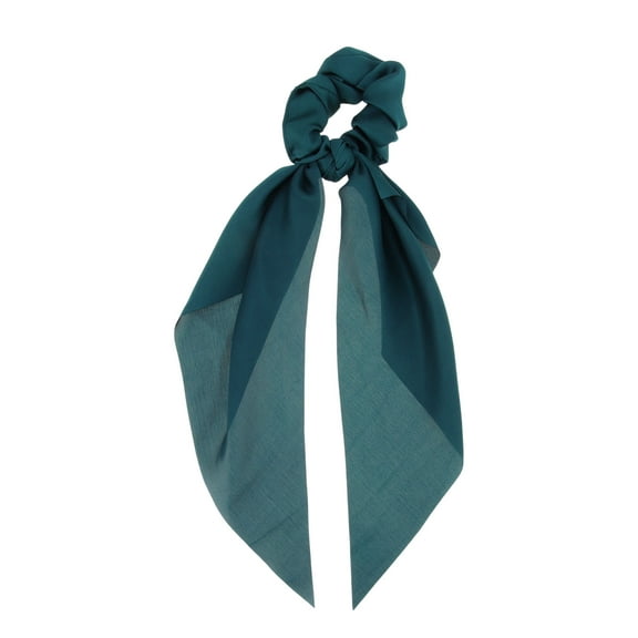 Unique Bargains 1 Pc Solid Tie Triangle Ribbon Scrunchies for Home Blackish Green