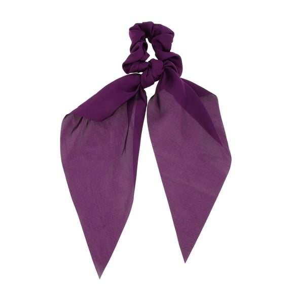 Unique Bargains 1 Pc Solid Tie Triangle Ribbon Scrunchies for Home Purple