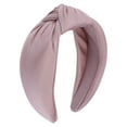 thumbnail image 1 of Unique Bargains 1 Pc Solid Tie Wide Headbands for Women Pink Purple, 1 of 6