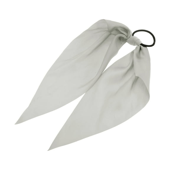 Unique Bargains 1 Pc Solid Triangle Ribbon Hair Elastic Band Gray