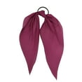thumbnail image 1 of Unique Bargains 1 Pc Solid Triangle Ribbon Hair Elastic Band for Home Wine Red, 1 of 5