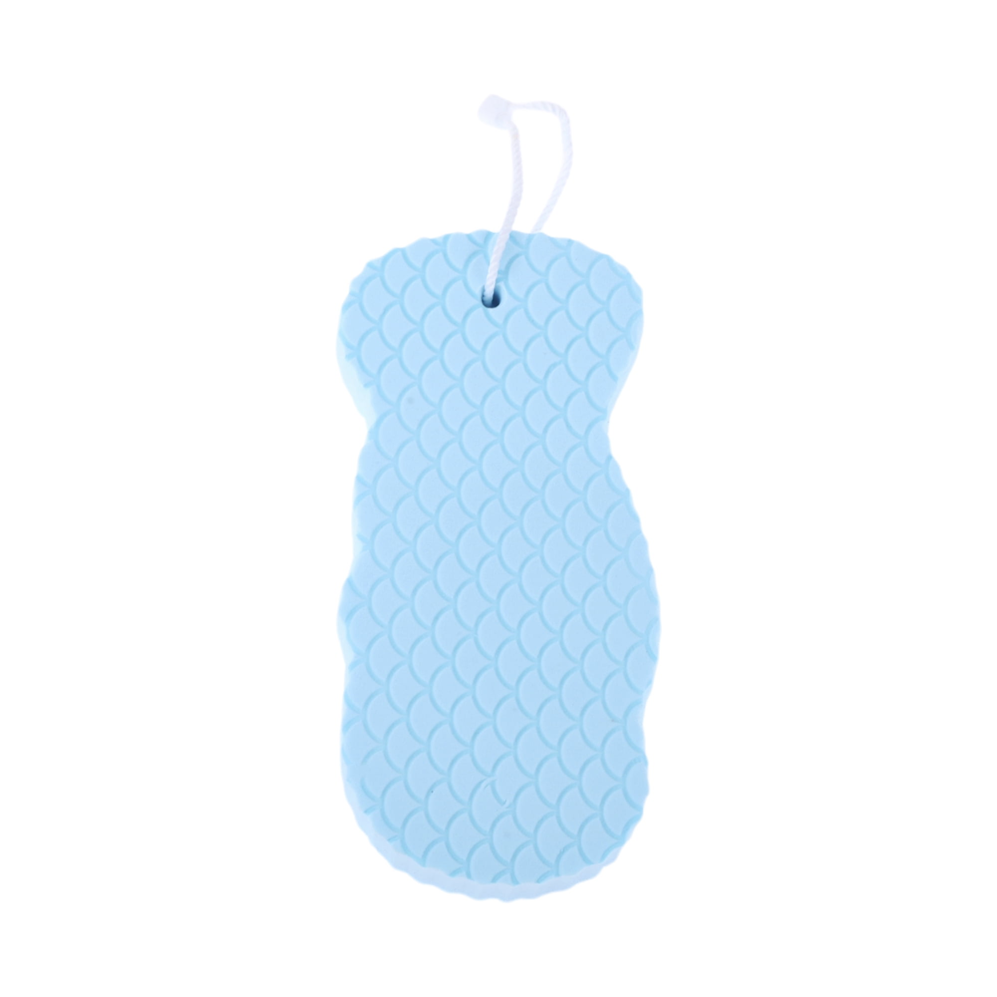 Blue Polyester Bath Shower Sponge Brush