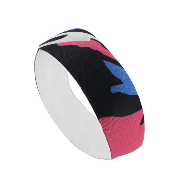 Unique Bargains 1 Pc Sports Headband for Yoga Pink White Blue Black