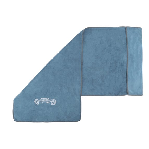 Unique Bargains 1 Pc Sports Towel Embroidery Quick Dry Towel Blue