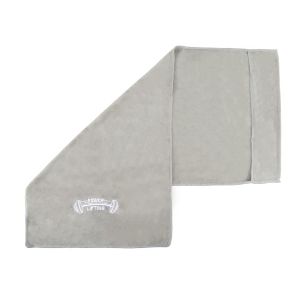 Unique Bargains 1 Pc Sports Towel Embroidery Quick Dry Towel Light Gray