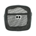 thumbnail image 1 of Unique Bargains 1 Pc Square Bean Eye Makeup Bag for Travel Vacation Gray Nylon Mesh, 1 of 5