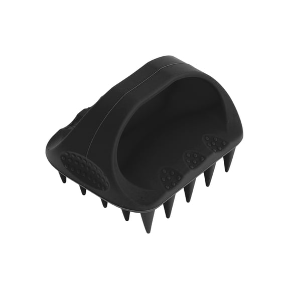 Unique Bargains 1 Pc Square Hair Shampoo Brush for Head Massage 3.35"x2.76"x2.44" Black