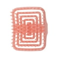 thumbnail image 1 of Unique Bargains 1 Pc Square Hollow Hair Shampoo Brush for Head Massage 3.74"x3.07"x2.56" Deep Pink, 1 of 6