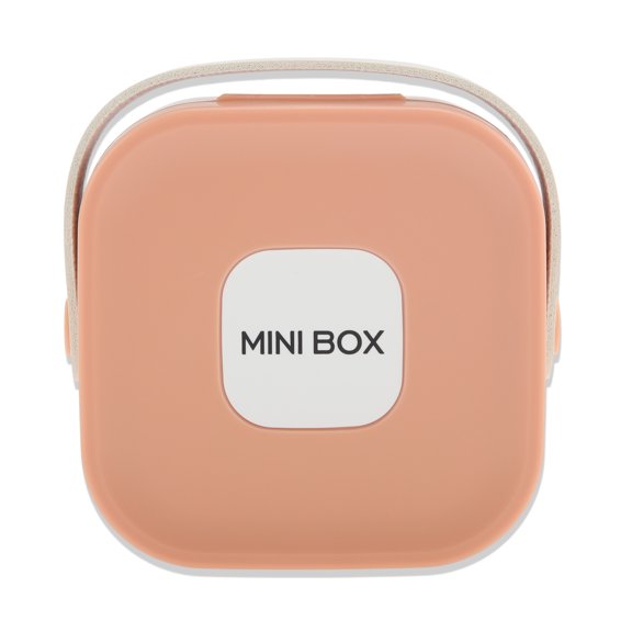 Unique Bargains 1 Pc Square Multi-Function with Mirror Jewelry Box Jewelry Organizer Coral Pink Silicone