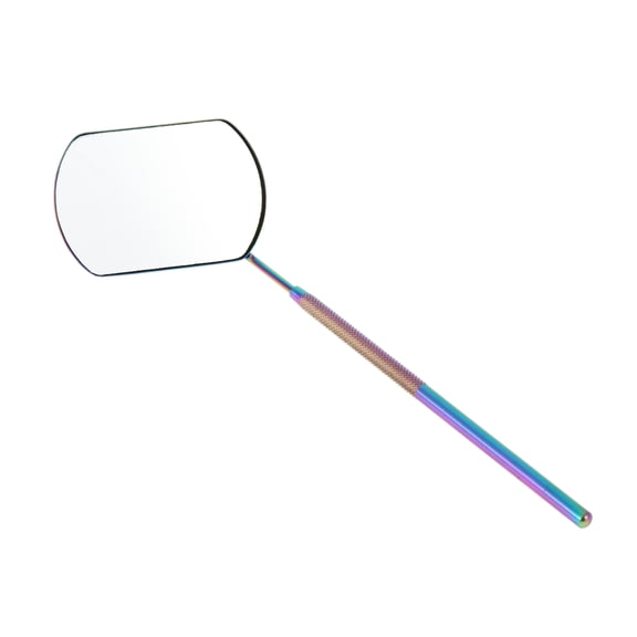 Unique Bargains 1 Pc Square Pattern Lash Mirror Multicolor Stainless Steel