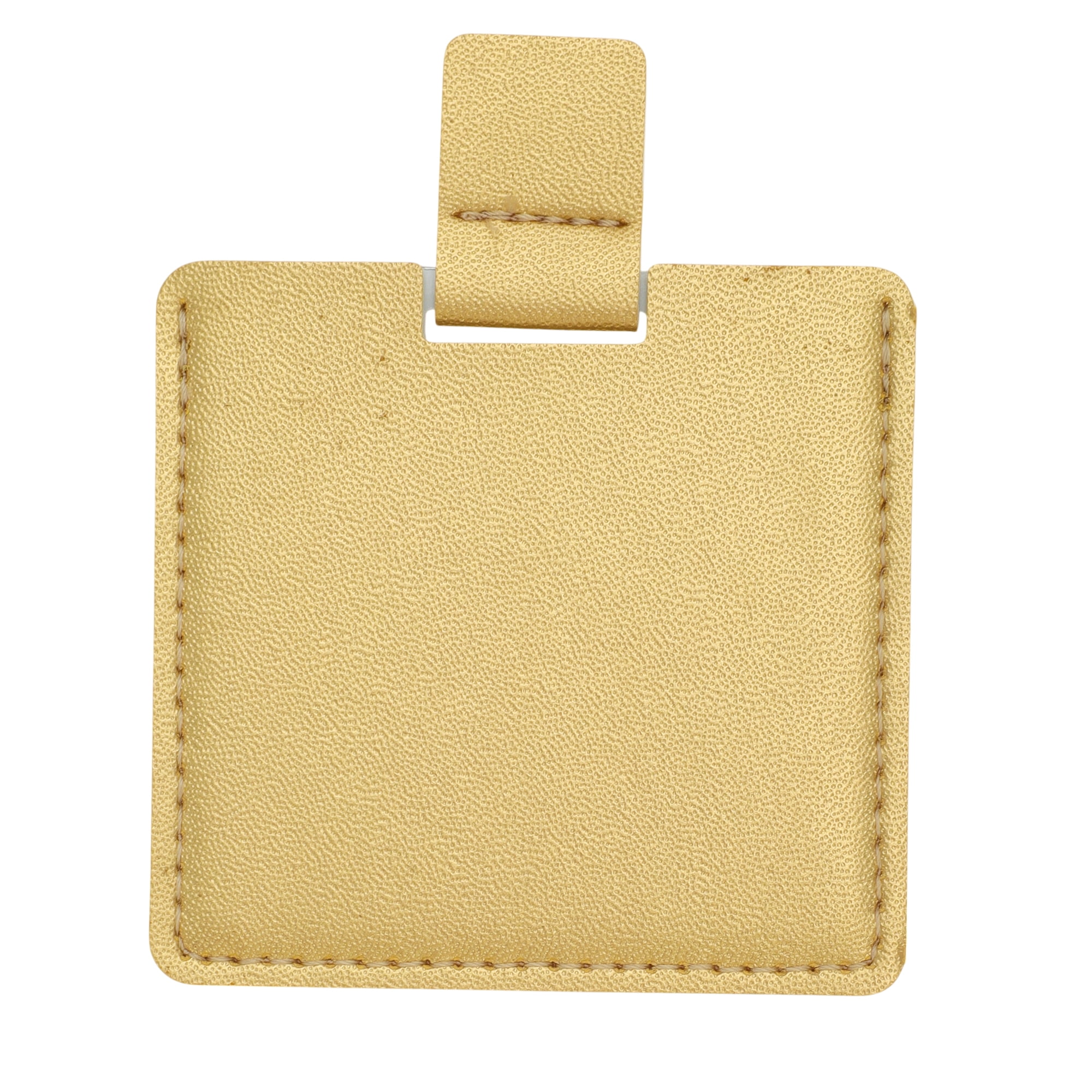 Unique Bargains 1 Pc Square Shape Makeup Mirror Gold Tone