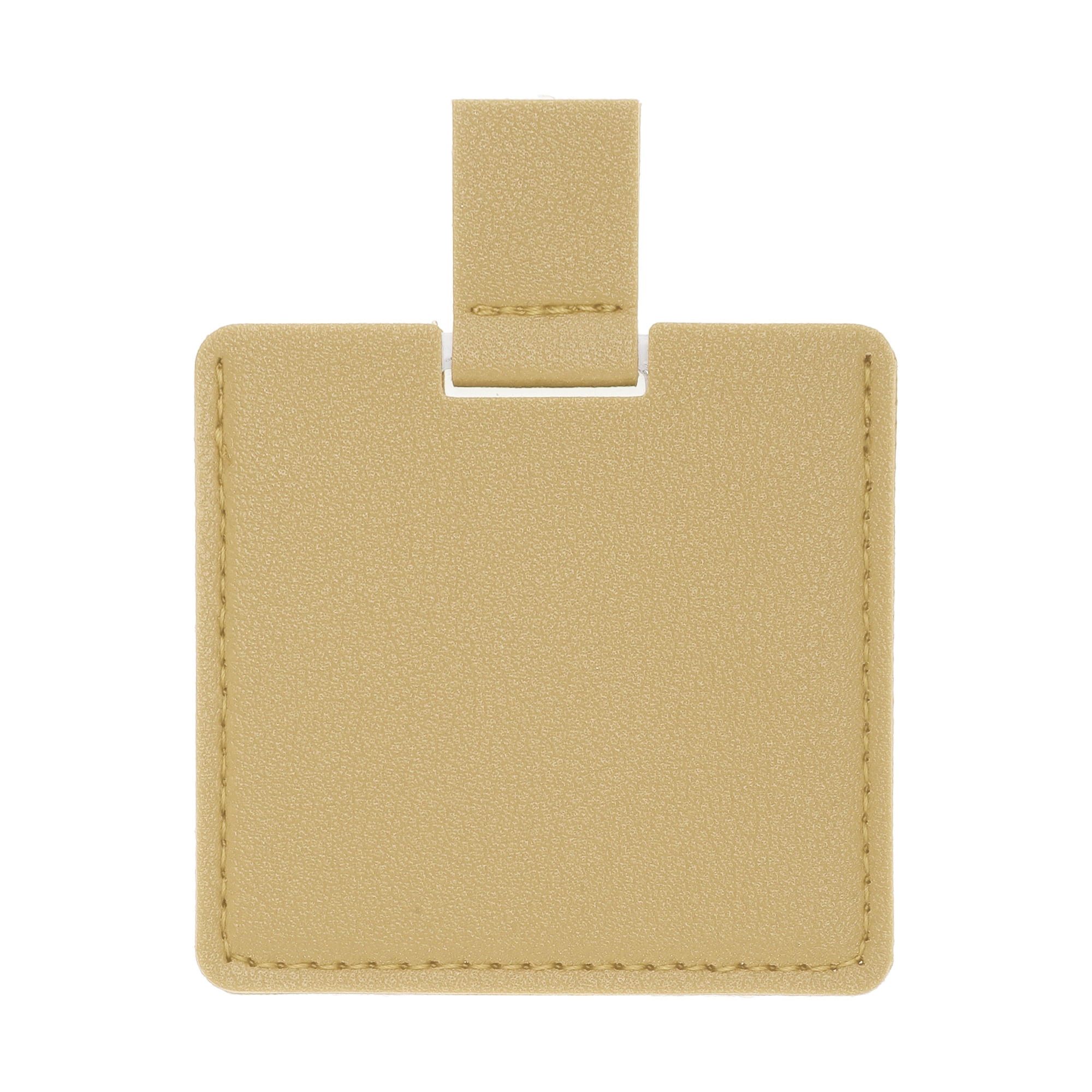 Unique Bargains 1 Pc Square Shape Makeup Mirror Light Gold Tone