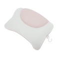 thumbnail image 1 of Unique Bargains 1 Pc Square Style Bath Pillow for Head and Neck 14.57"x9.06"x3.15" White Pink, 1 of 6