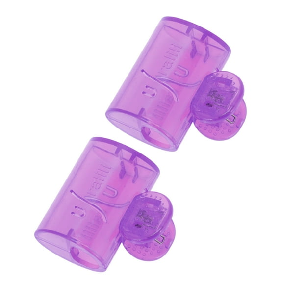 Unique Bargains 1 Pc Square Toothbrush Covers for Travel Plastic Purple 2