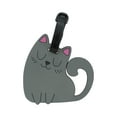 thumbnail image 1 of Unique Bargains 1 Pc Squinting Cat Luggage Tag for Travelling Deep Gray, 1 of 5