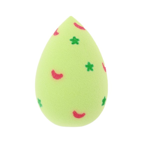 Unique Bargains 1 Pc Star Moon Face Makeup Sponge for Bedrooms Green Hydrophilic Polyurethane
