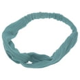 thumbnail image 1 of Unique Bargains 1 Pc Stripes Elastic Cross Headwrap for Women Lake Blue, 1 of 6