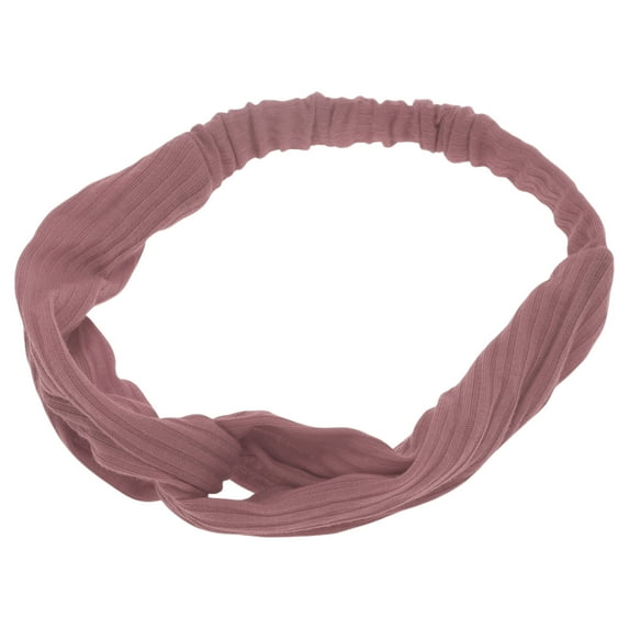 Unique Bargains 1 Pc Stripes Elastic Cross Headwrap for Women Pink
