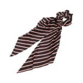 thumbnail image 1 of Unique Bargains 1 Pc Stripes Tie Triangle Ribbon Scrunchies Black, 1 of 5