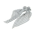 thumbnail image 1 of Unique Bargains 1 Pc Stripes Tie Triangle Ribbon Scrunchies Gray, 1 of 5