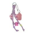 thumbnail image 1 of Unique Bargains 1 Pc Stylish Beaded Knotted Lanyard with Hat Handbag Charm Decorative Keychain Purple, 1 of 5