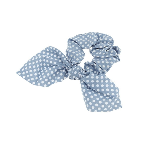 Unique Bargains 1 Pc Stylish Bow Dots Hair Ties Hair Bands Blue