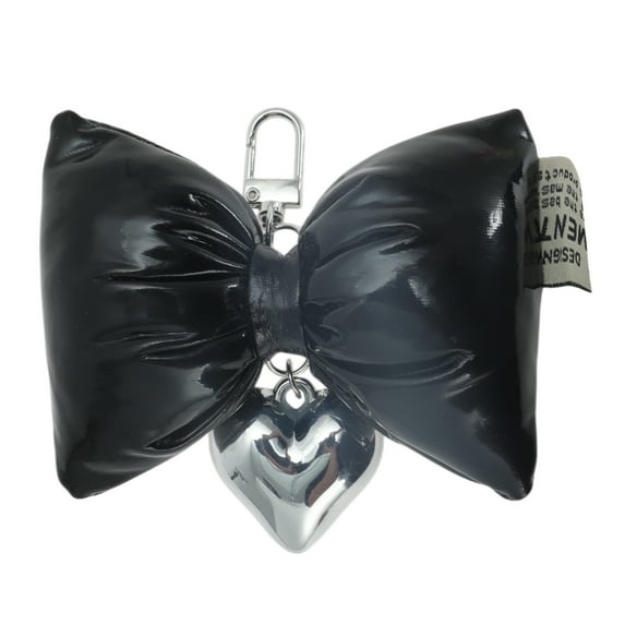 Unique Bargains 1 Pc Stylish Bow Handbag Charm Bag Accessories Black