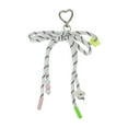 thumbnail image 1 of Unique Bargains 1 Pc Stylish Braided Bow with Love Buckle Handbag Charm Decorative Keychain White, 1 of 5