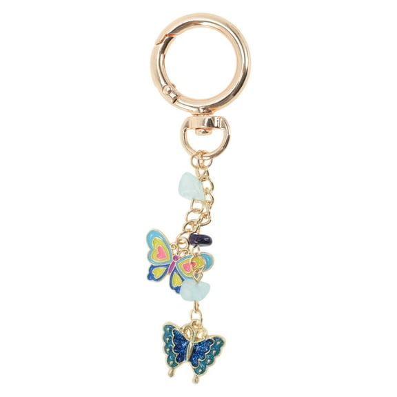 Unique Bargains 1 Pc Stylish Butterfly Heart Handbag Charm Bag Accessories 3.54″ Blue