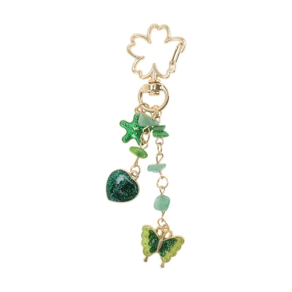 Unique Bargains 1 Pc Stylish Butterfly Heart Handbag Charm Bag Accessories 3.54″ Green