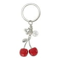 thumbnail image 1 of Unique Bargains 1 Pc Stylish Cherry Handbag Charms Keychains Bag Accessories Silver Tone Red, 1 of 5