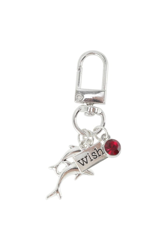 1 Pc Stylish Dolphin Handbag Charms Keychains Bag Accessories Silver Tone
