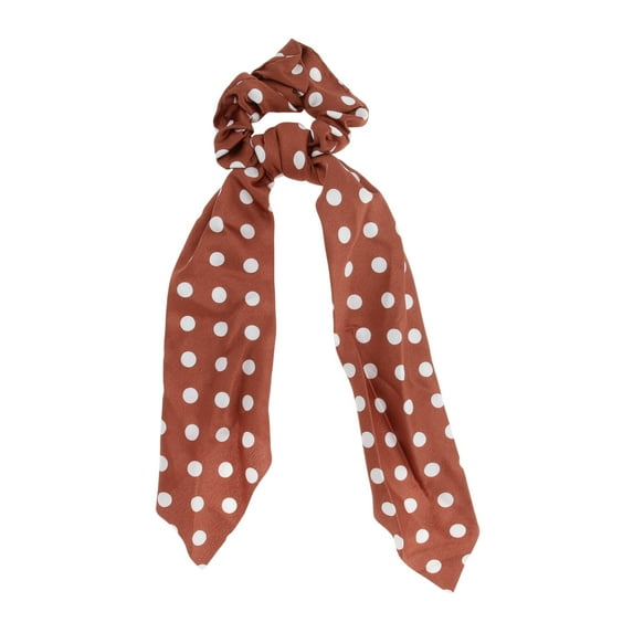 Unique Bargains 1 Pc Stylish Dots Ribbon Hair Elastics Hair Ties Red