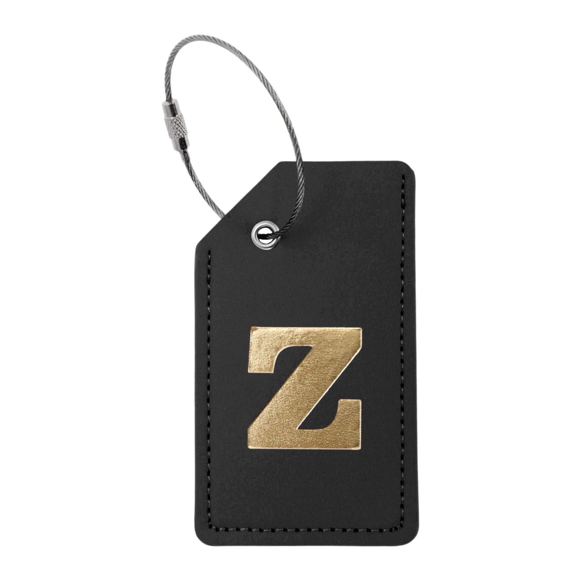 Unique Bargains 1 Pc Stylish Durable Luggage Tag for Travelling Black [Letter Z]