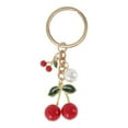thumbnail image 1 of Unique Bargains 1 Pc Stylish Enamel Cherry Handbag Charms Keychains Bag Accessories Red, 1 of 5