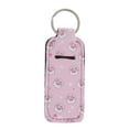 thumbnail image 1 of Unique Bargains 1 Pc Stylish Footprint Pattern Lipstick and Perfume Cover Handbag Charm Decorative Keychain Pink, 1 of 5