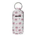 thumbnail image 1 of Unique Bargains 1 Pc Stylish Footprint Pattern Lipstick and Perfume Cover Handbag Charm Decorative Keychain White, 1 of 5